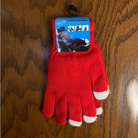 Touch Screen Gloves Red - Picture 2 of 2